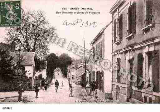 Ville de ERNEE, carte postale ancienne