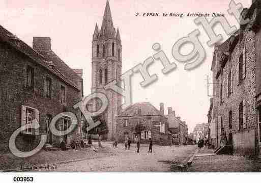 Ville de EVRAN, carte postale ancienne