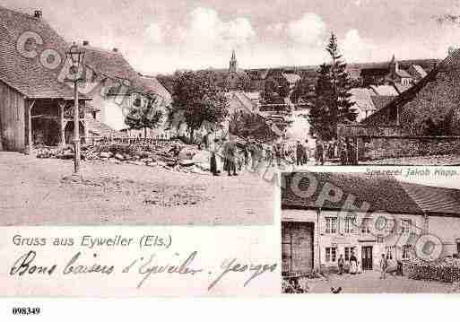 Ville de EYWILLER, carte postale ancienne