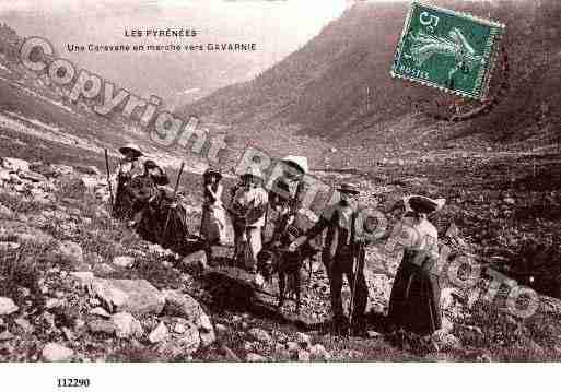 Ville de GAVARNIE, carte postale ancienne