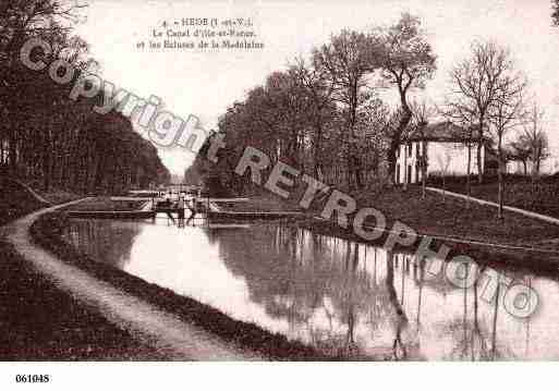 Ville de HEDE, carte postale ancienne