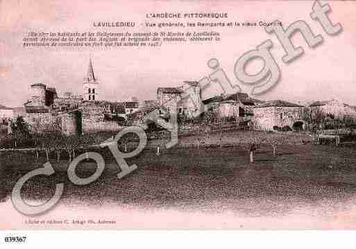 Ville de LAVILLEDIEU, carte postale ancienne