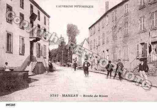 Ville de MANZAT, carte postale ancienne