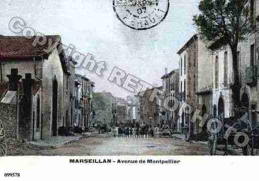 Ville de MARSEILLAN, carte postale ancienne