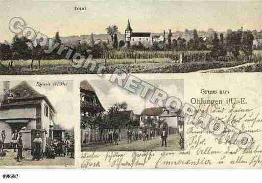 Ville de OHLUNGEN, carte postale ancienne