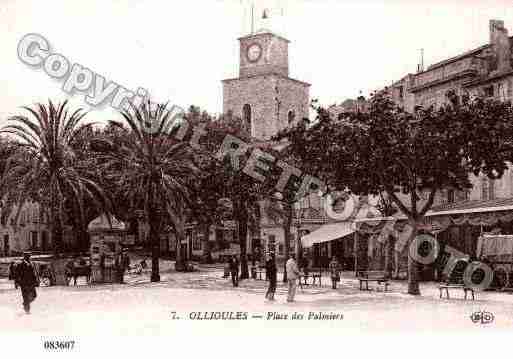 Ville de OLLIOULES, carte postale ancienne