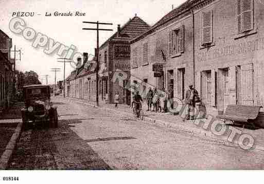 Ville de PEZOU, carte postale ancienne