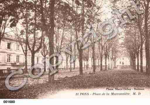 Ville de PONS, carte postale ancienne