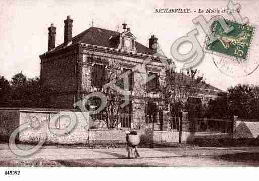 Ville de RICHARVILLE, carte postale ancienne