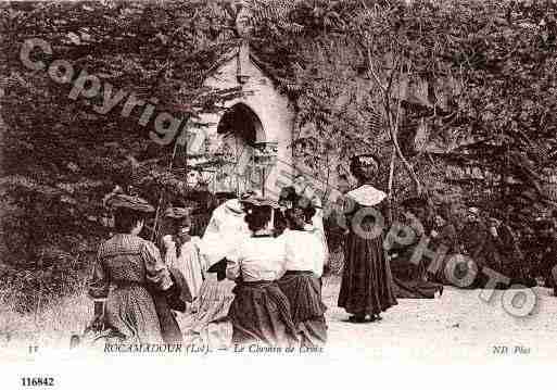 Ville de ROCAMADOUR, carte postale ancienne