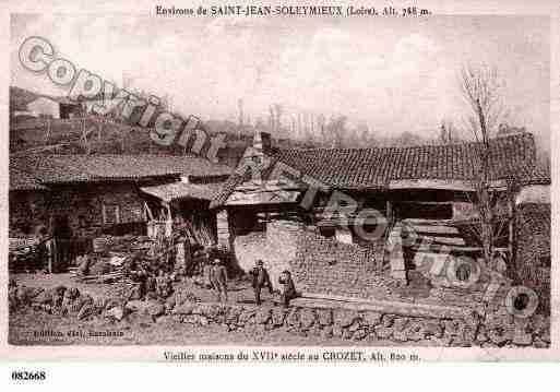 Ville de SAINTJEANSOLEYMIEUX, carte postale ancienne