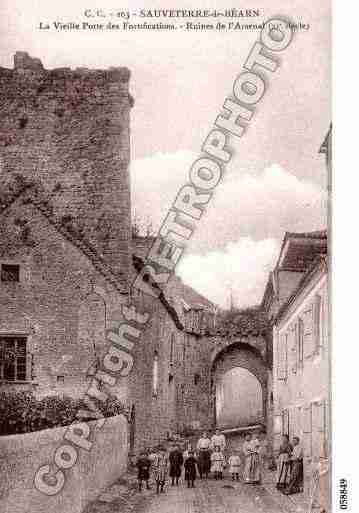 Ville de SAUVETERREDEBEARN, carte postale ancienne