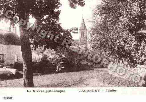 Ville de TACONNAY, carte postale ancienne