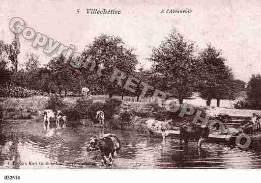 Ville de VILLECHETIVE, carte postale ancienne