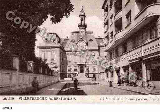 Ville de VILLEFRANCHESURSAONE, carte postale ancienne