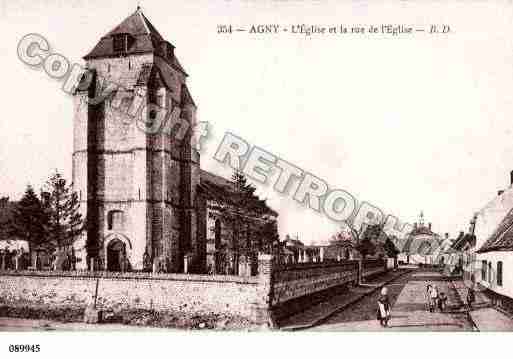 Ville de AGNIERES, carte postale ancienne