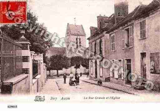 Ville de AVON, carte postale ancienne