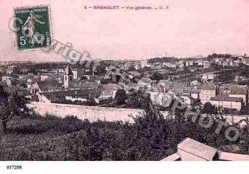 Ville de BAGNOLET, carte postale ancienne