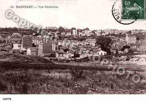 Ville de BAGNOLET, carte postale ancienne