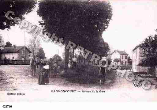 Ville de BANNONCOURT, carte postale ancienne