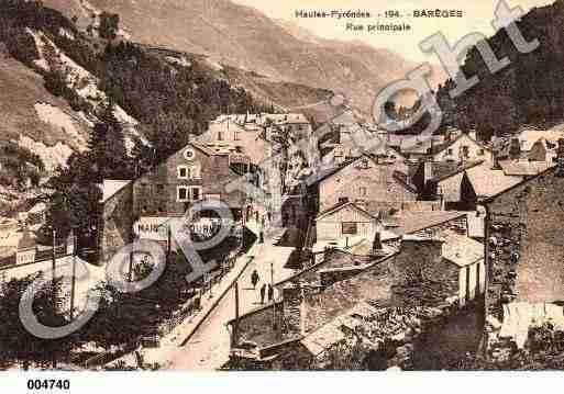 Ville de BAREGES, carte postale ancienne