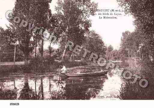 Ville de BEAULIEUSURLAYON, carte postale ancienne