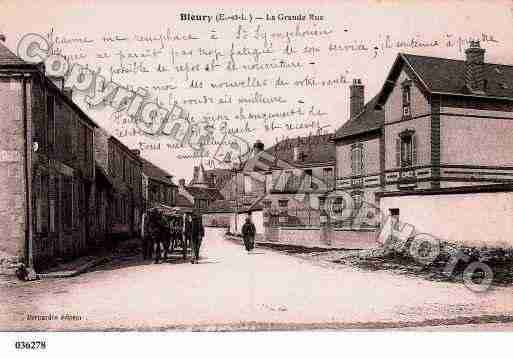 Ville de BLEURY, carte postale ancienne