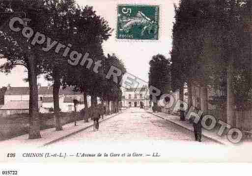 Ville de CHINON, carte postale ancienne