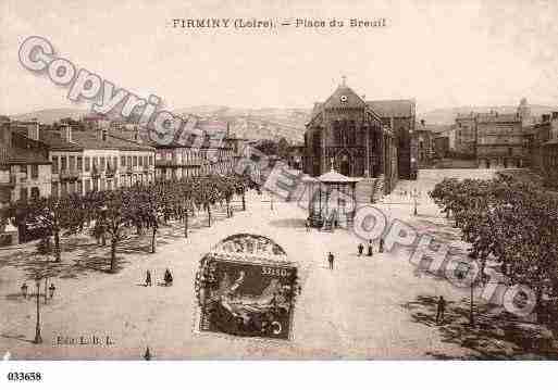 Ville de FIRMINY, carte postale ancienne