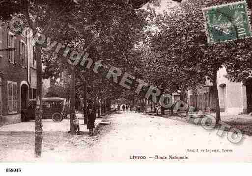 Ville de LIVRONSURDROME, carte postale ancienne