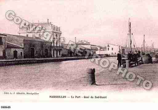 Ville de MARSEILLAN, carte postale ancienne