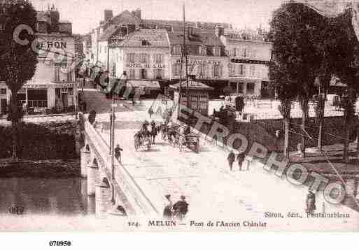 Ville de MELUN, carte postale ancienne