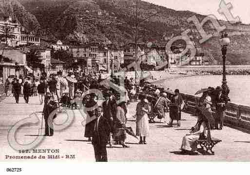 Ville de MENTON, carte postale ancienne