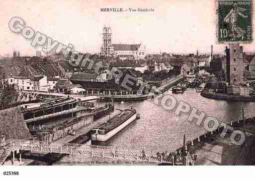 Ville de MERVILLE, carte postale ancienne