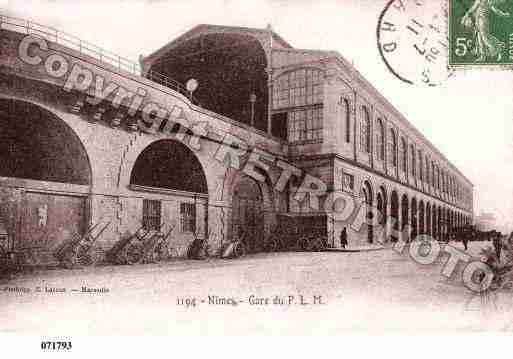 Ville de NIMES, carte postale ancienne