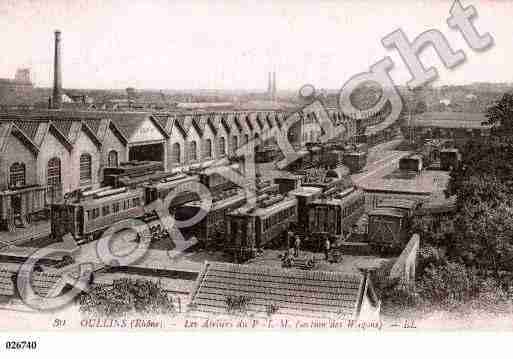 Ville de OULLINS, carte postale ancienne