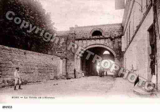 Ville de PONS, carte postale ancienne