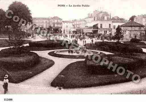 Ville de PONS, carte postale ancienne