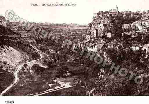 Ville de ROCAMADOUR, carte postale ancienne