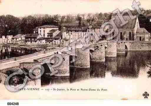 Ville de SAINTJUNIEN, carte postale ancienne