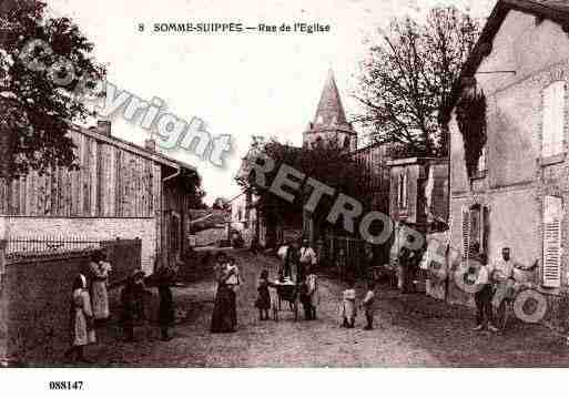 Ville de SOMMESUIPPE, carte postale ancienne