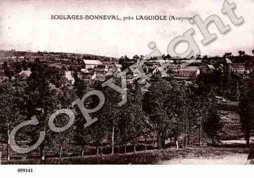 Ville de SOULAGESBONNEVAL, carte postale ancienne