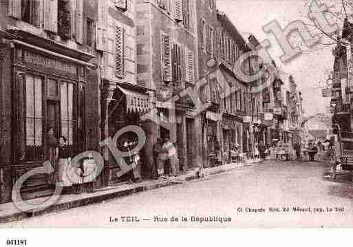 Ville de TEIL(LE), carte postale ancienne