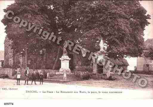 Ville de TROCHE, carte postale ancienne