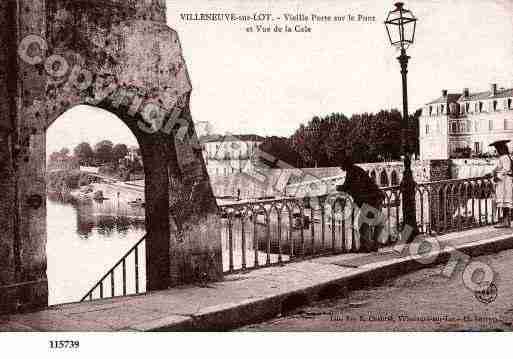 Ville de VILLENEUVESURLOT, carte postale ancienne