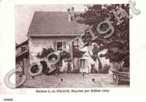 Ville de BILLIAT, carte postale ancienne