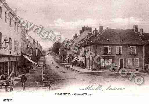 Ville de BLANZY, carte postale ancienne