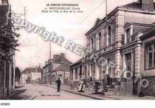 Ville de BRETONCELLES, carte postale ancienne