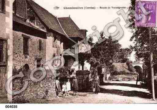 Ville de CHAMBOULIVE, carte postale ancienne