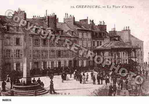 Ville de CHERBOURG, carte postale ancienne